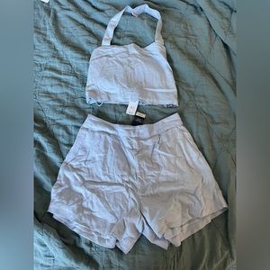 NWT Abercombie Periwinkle Blue short/top set